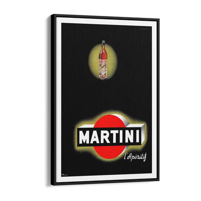 Martini L'Aperitif | Framed Canvas Vintage Drinks Advertisement