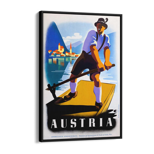 Austria by Paul Kirnig | Framed Canvas Vintage Travel Advertisement