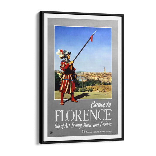Florence, Italy | Framed Canvas Vintage Travel Advertisement