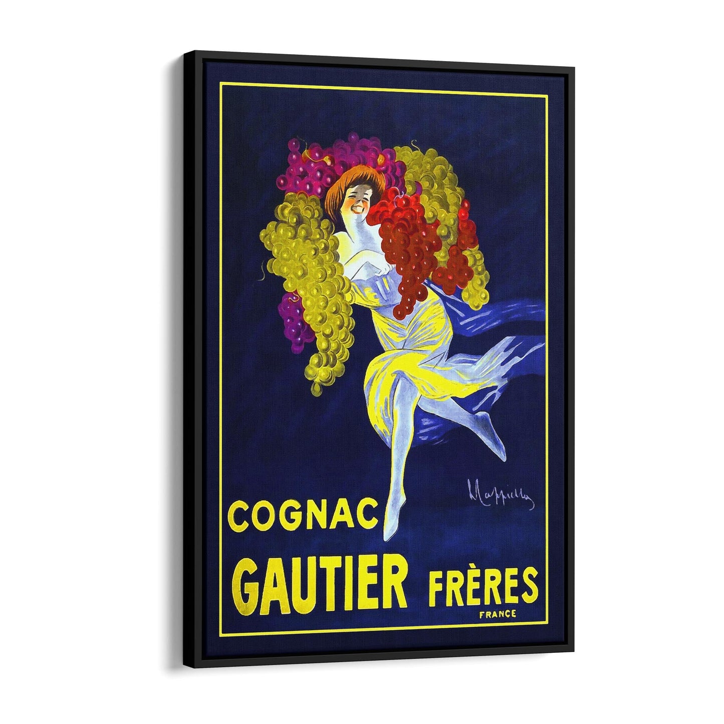 Gautier Freres Cognac by Leonetto Cappiello | Framed Canvas Vintage Advertisement