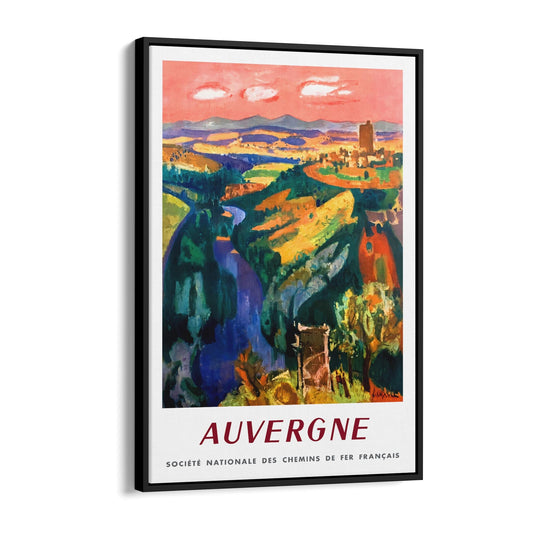Auvergne, France - French National Railway | Framed Canvas Vintage Travel Advertisement