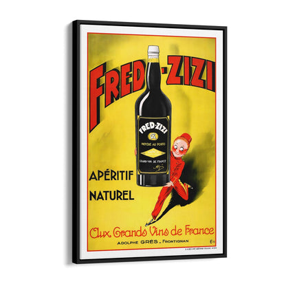 Fred-Zizi Aperitif Naturel | Framed Canvas Vintage French Advertisement