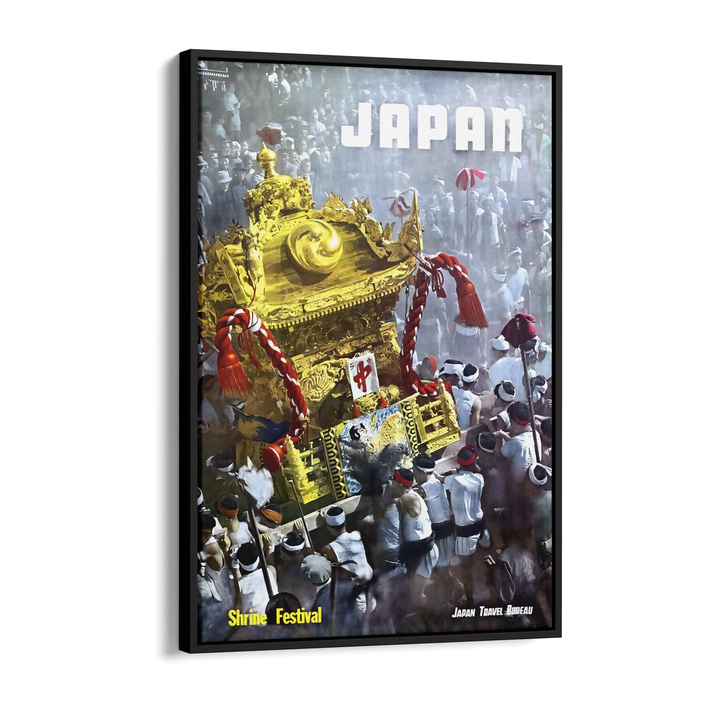 Shrine Festival, Japan | Framed Canvas Vintage Travel Advertisement