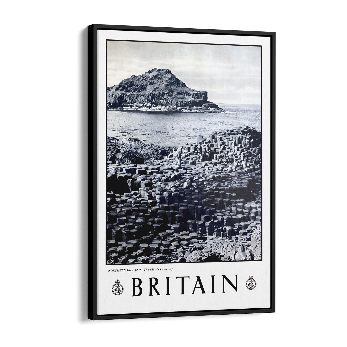 Giant's Causeway, Northern Ireland, Britain | Framed Canvas Vintage Travel Advertisement