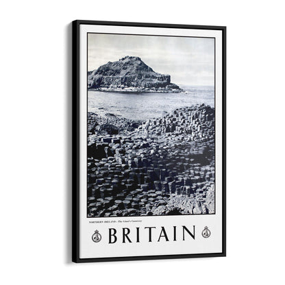 Giant's Causeway, Northern Ireland, Britain | Framed Canvas Vintage Travel Advertisement