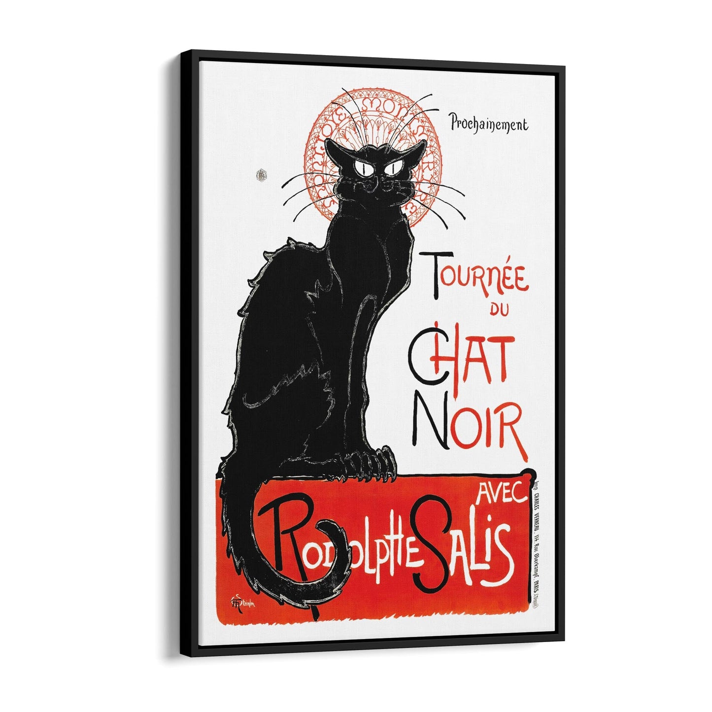 Tournee du Chat Noir by Theophile Alexandre Steinlen French | Framed Canvas Vintage Advertisement