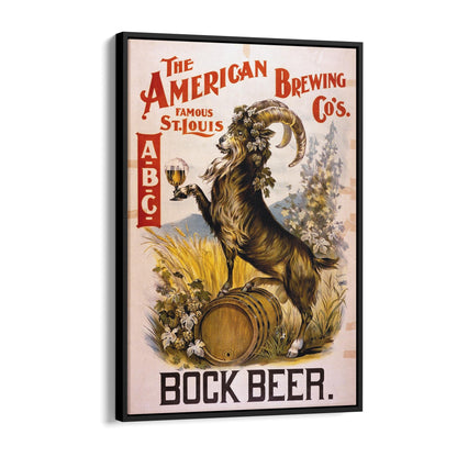 The American Brewing Co "Bock Beer" | Framed Canvas Vintage Advertisement