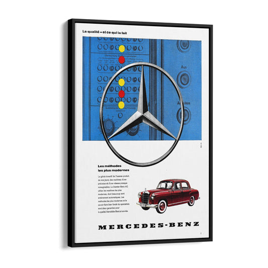 "Mercedes-Benz" French Car | Framed Canvas Vintage Advertisement
