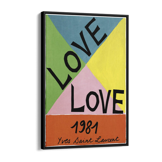 French Fashion "Love 1981" | Framed Canvas Vintage Advertisement