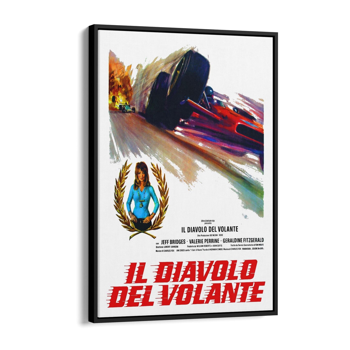 Motorsport "Il Diavolo Del Volante" Italian Movie | Framed Canvas Vintage Advertisement