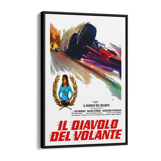Motorsport "Il Diavolo Del Volante" Italian Movie | Framed Canvas Vintage Advertisement