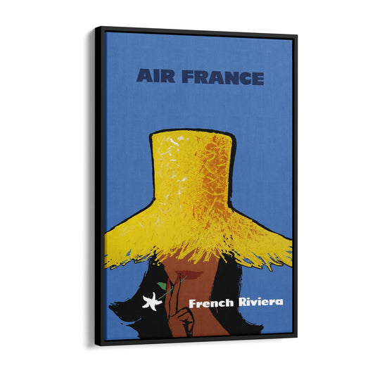 Air France "French Riviera" | Framed Canvas Vintage Travel Advertisement