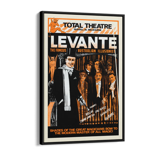 Levante "Total Theatre" Melbourne, Australia | Framed Canvas Vintage Advertisement