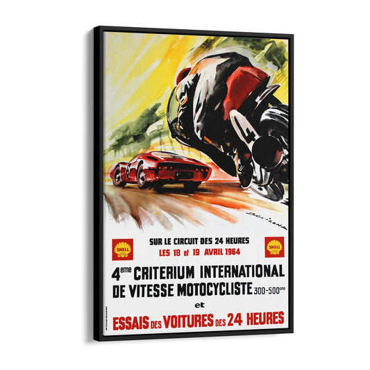 1964 Le Mans 24 Hours French Motorsport | Framed Canvas Vintage Advertisement