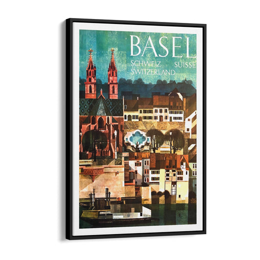 Basel, Switzerland | Framed Canvas Vintage Travel Advertisement