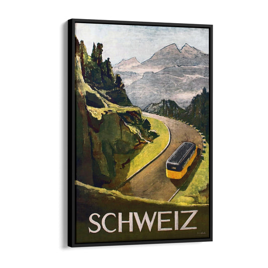 Switzerland by Victor Surbek | Framed Canvas Vintage Travel Advertisement