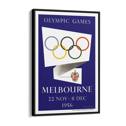 Melbourne 1956 Olympic Games Sports | Framed Canvas Vintage Advertisement