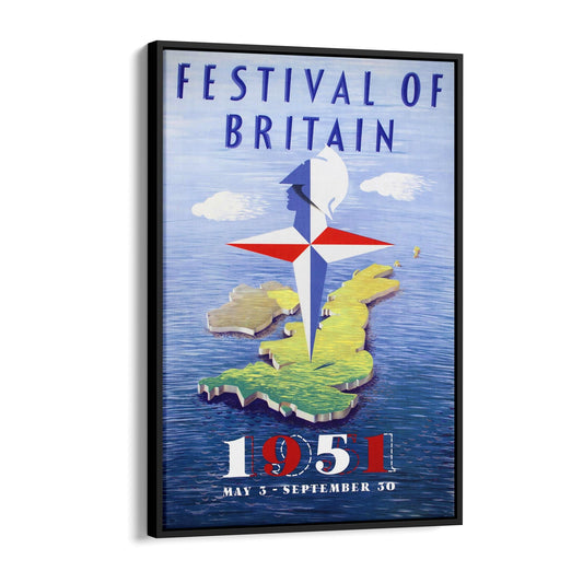 Festival of Britain | Framed Canvas Vintage Travel Advertisement