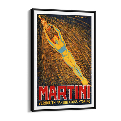 Martini & Rossi Vermouth by Giorgio Muggiani | Framed Canvas Vintage Drinks Advertisement