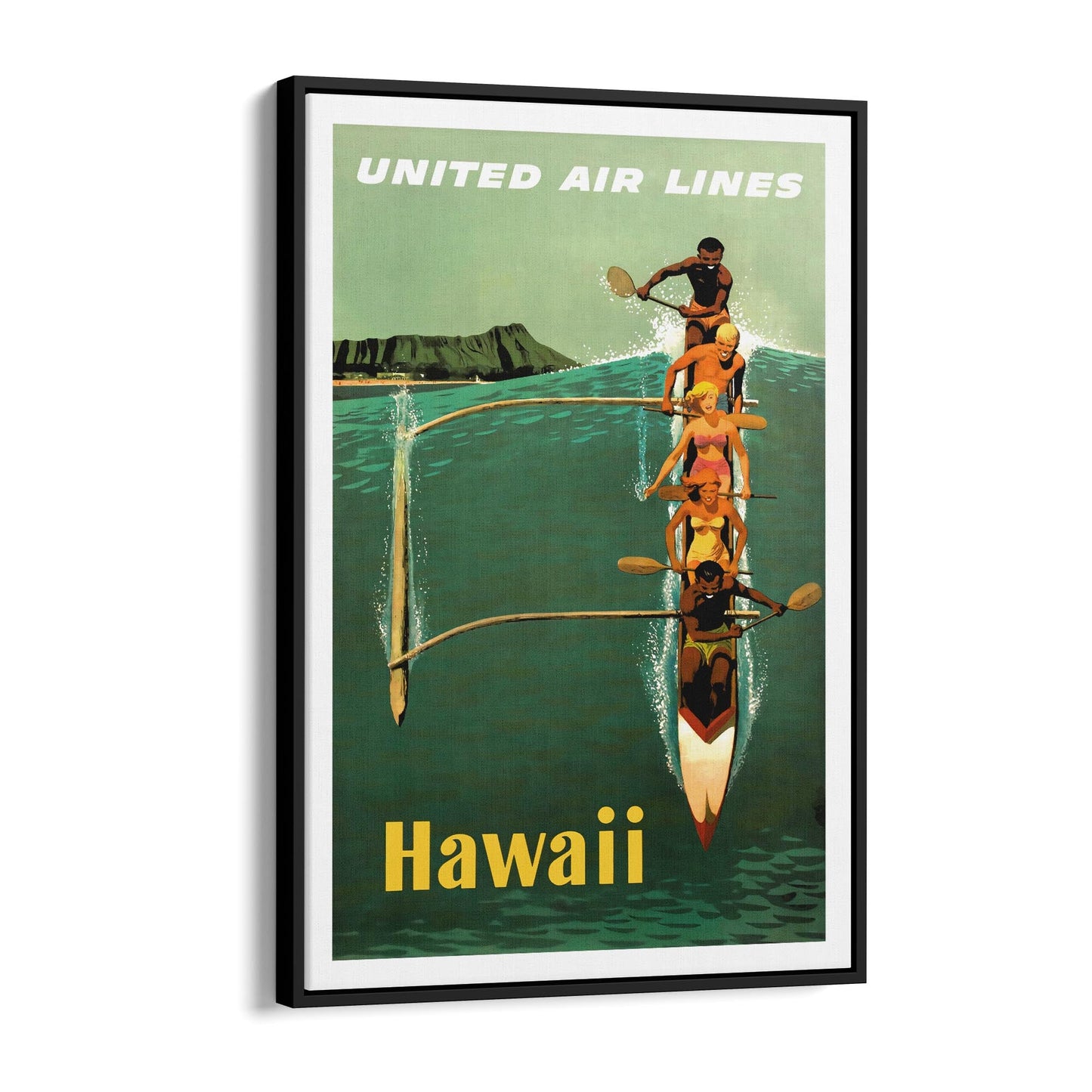 Hawaii, United States of America (United Air Lines) | Framed Canvas Vintage Travel Advertisement