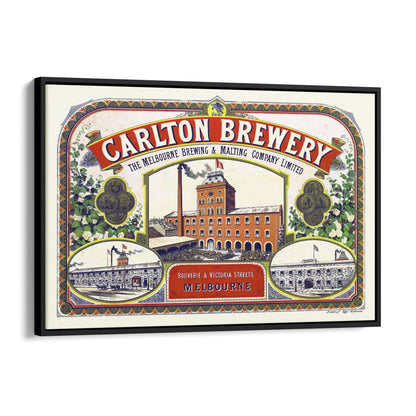 Carlton Brewery, Victoria Australia | Framed Canvas Vintage Advertisement