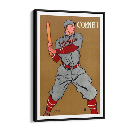 Cornell College Baseball Sports | Framed Canvas Vintage Advertisement