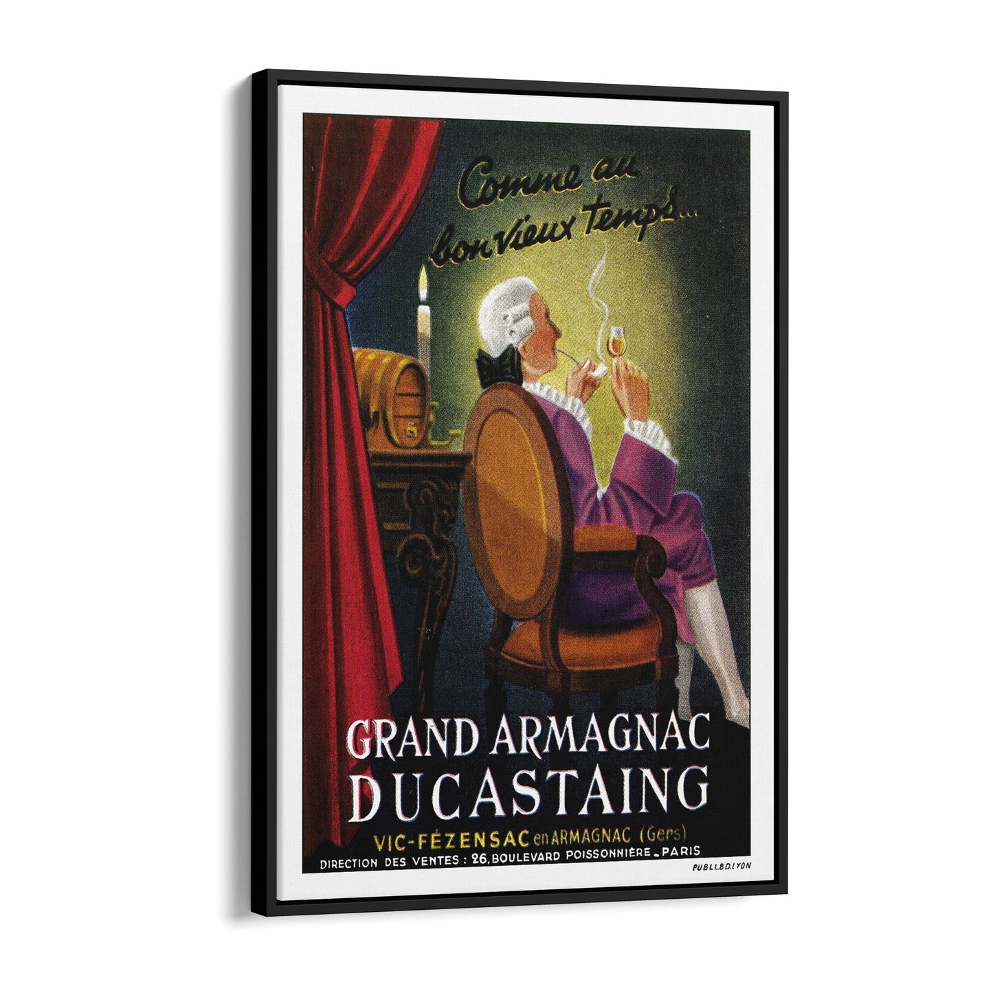 Grand Armagnac DuCastaing | Framed Canvas Vintage Advertisement