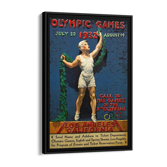 Los Angeles Olympics by Julio Kilenyi | Framed Canvas Vintage Travel Advertisement