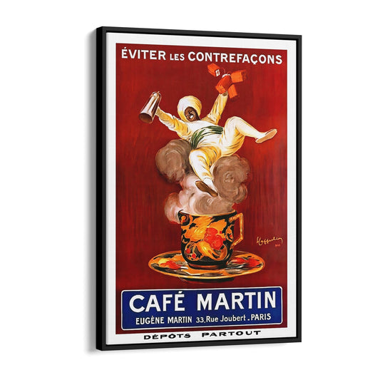 Cafe Martin by Leonetto Cappiello | Framed Canvas Vintage French Advertisement