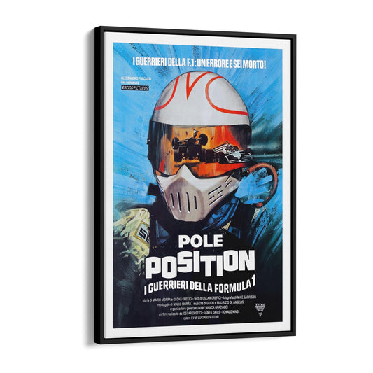 Motorsport "Pole Position" Italian Movie | Framed Canvas Vintage Advertisement
