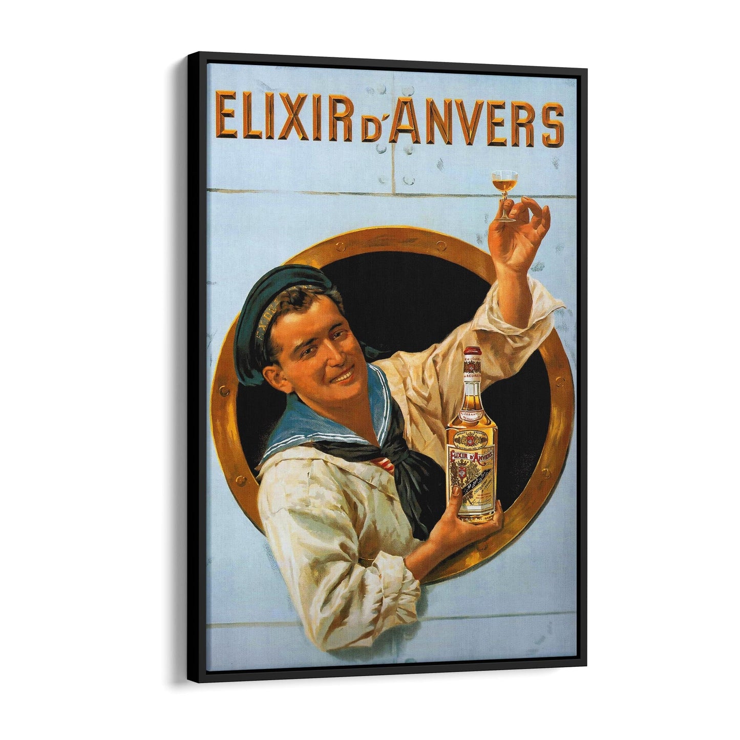 Elixir D'Anvers Belgian | Framed Canvas Vintage Advertisement