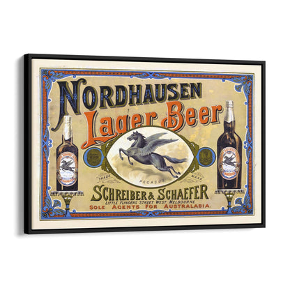 Nordhausen Lager Beer | Framed Canvas Vintage Advertisement