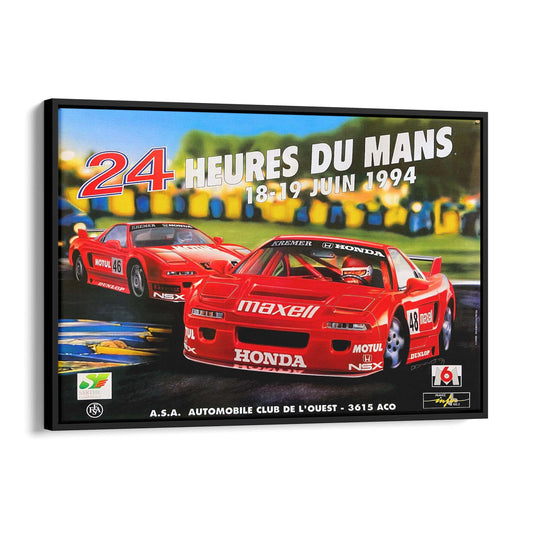 1994 Le Mans 24 Hours French Motorsport | Framed Canvas Vintage Advertisement