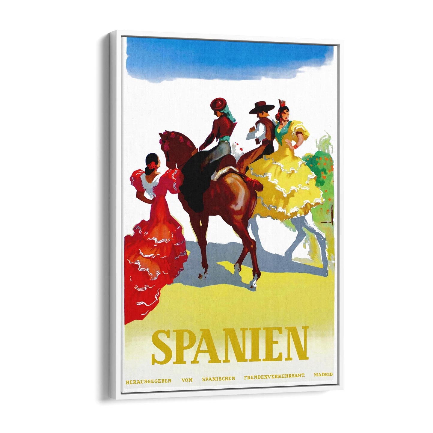 Flamenco Culture, Spain | Framed Canvas Vintage Travel Advertisement