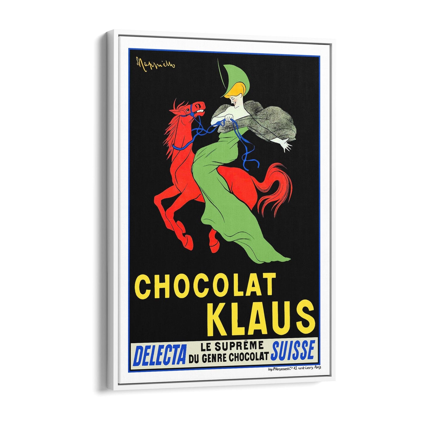 Chocolate Klaus by Leonetto Cappiello | Framed Canvas Vintage Advertisement