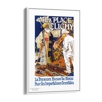 Oriental Importations "A La Place Clichy" French | Framed Canvas Vintage Travel Advertisement