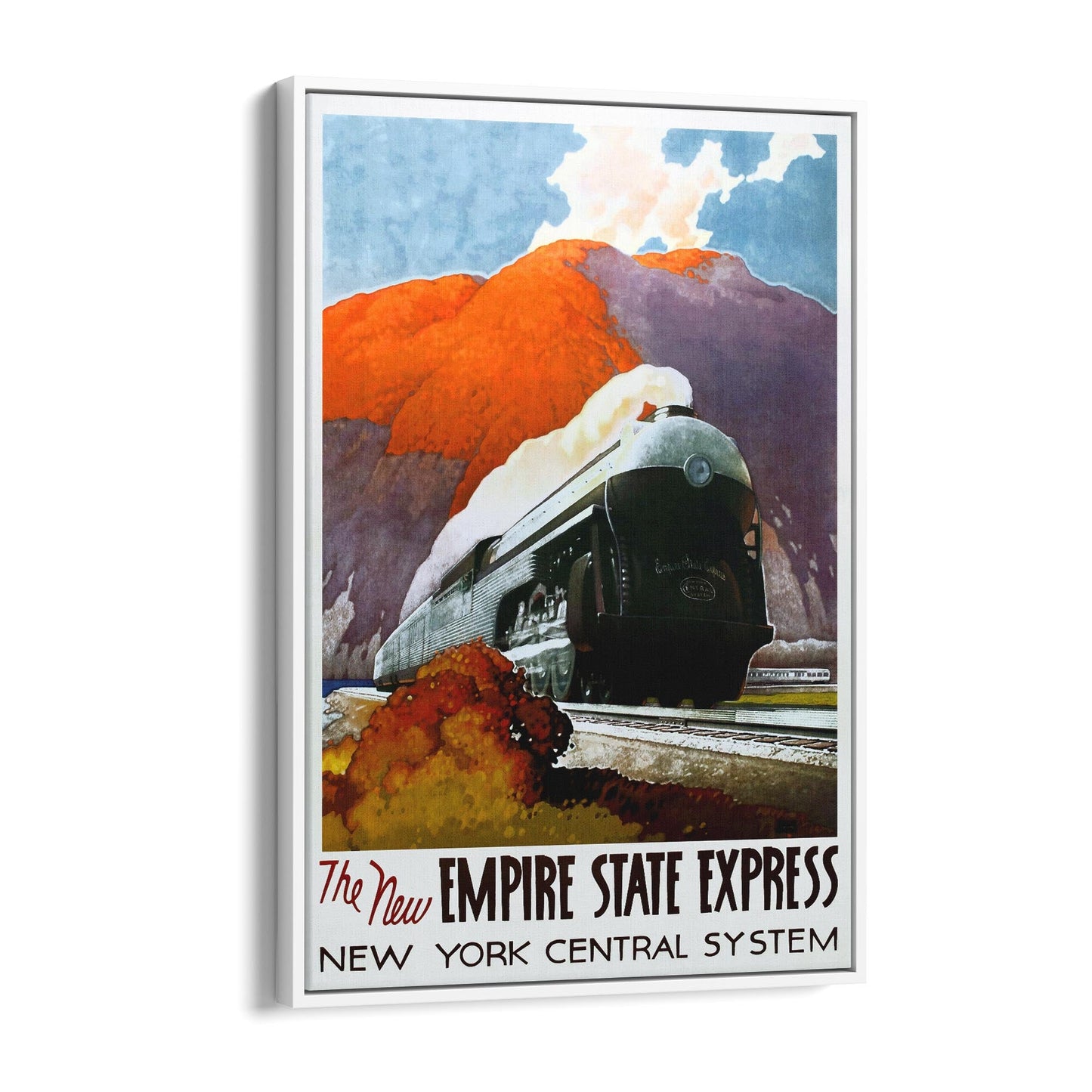 New York, Empire State Express by Leslie Ragan | Framed Canvas Vintage Travel Advertisement