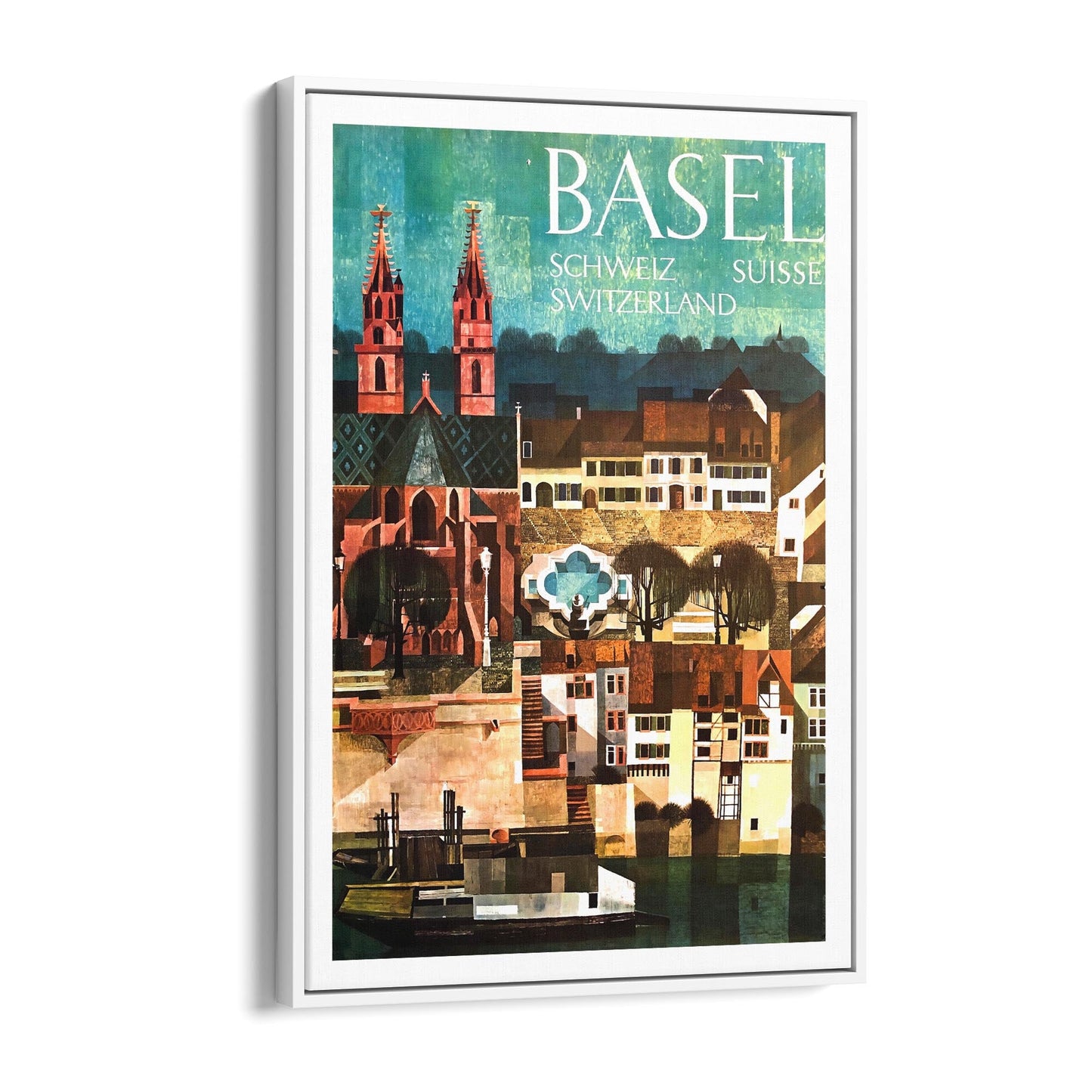 Basel, Switzerland | Framed Canvas Vintage Travel Advertisement