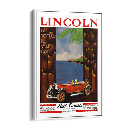 "Lincoln Saint Didier" French Car | Framed Canvas Vintage Advertisement