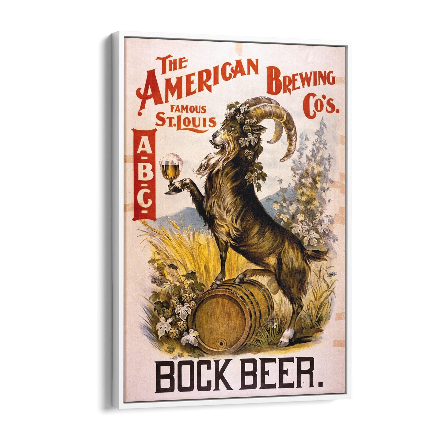 The American Brewing Co "Bock Beer" | Framed Canvas Vintage Advertisement