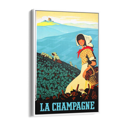 Champagne, France by Adrien Senechal | Framed Canvas Vintage Travel Advertisement