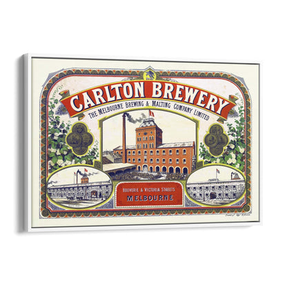 Carlton Brewery, Victoria Australia | Framed Canvas Vintage Advertisement