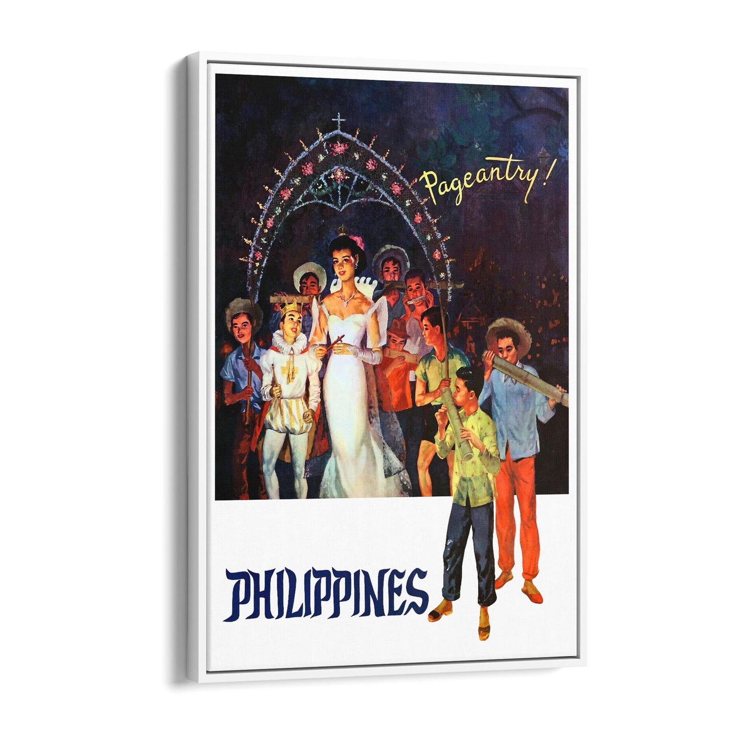 Philippines | Framed Canvas Vintage Travel Advertisement