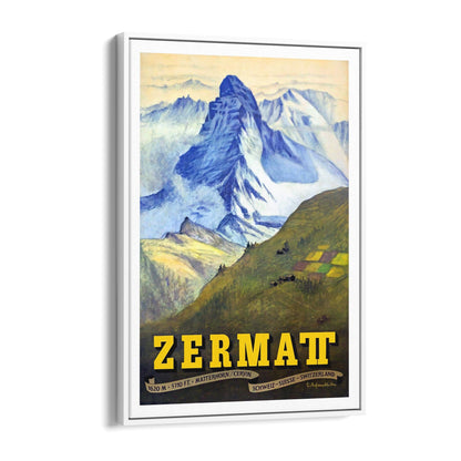 Zermatt, Switzerland Travel by Emil Aufdenblatten | Framed Canvas Vintage Travel Advertisement