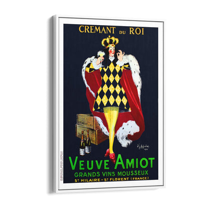 Cremant du Roi Veuve Amiot by Leonetto Cappiello French | Framed Canvas Vintage Advertisement