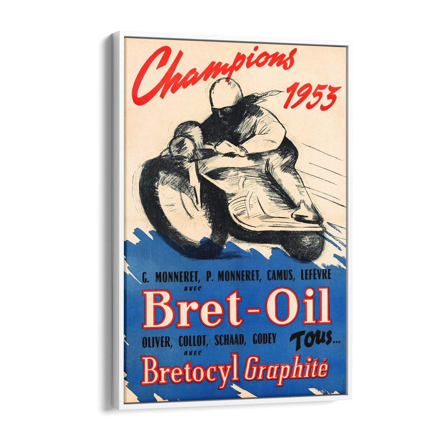 Bret Oil Motor Racing | Framed Canvas Vintage Advertisement