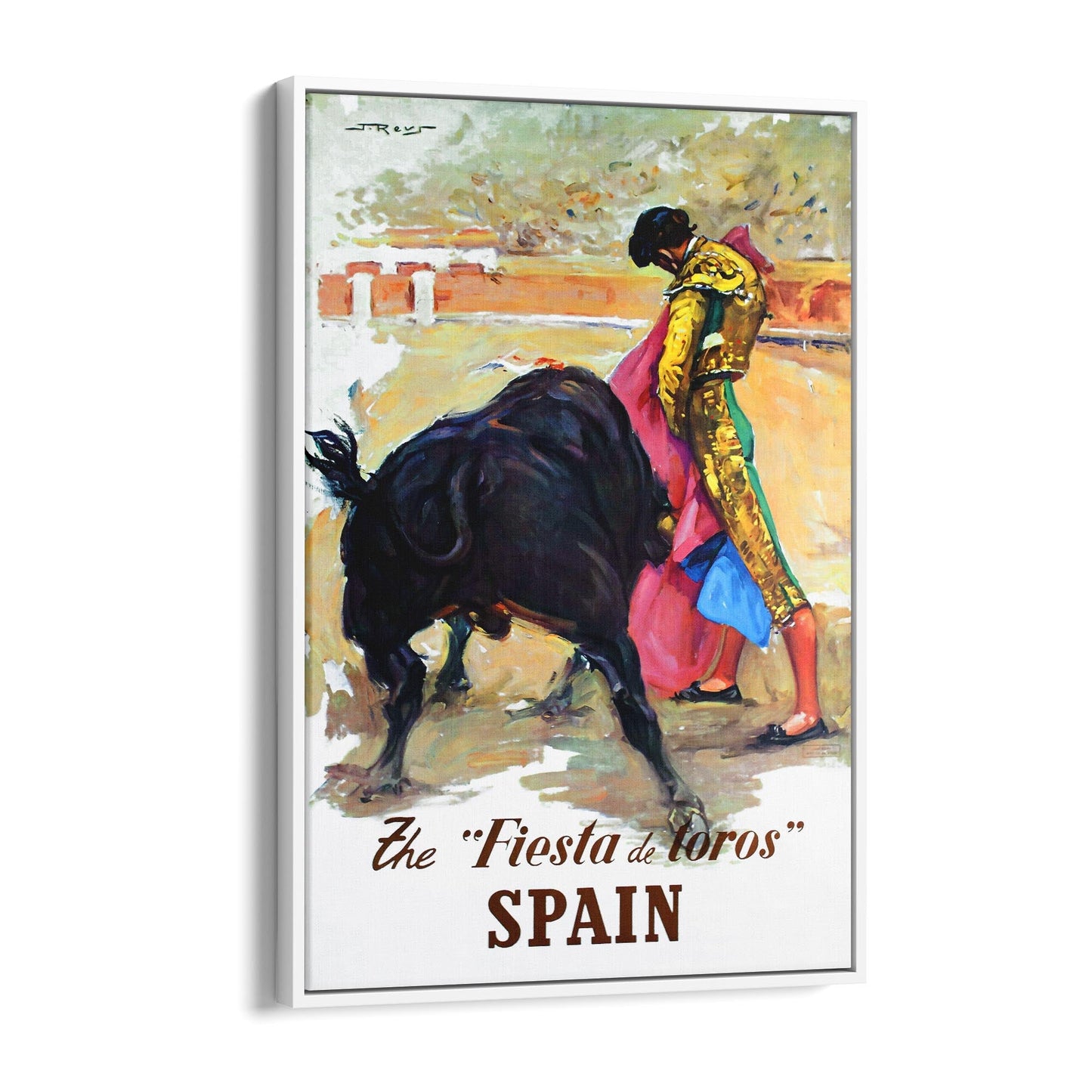 Spain by J. Reus | Framed Canvas Vintage Travel Advertisement