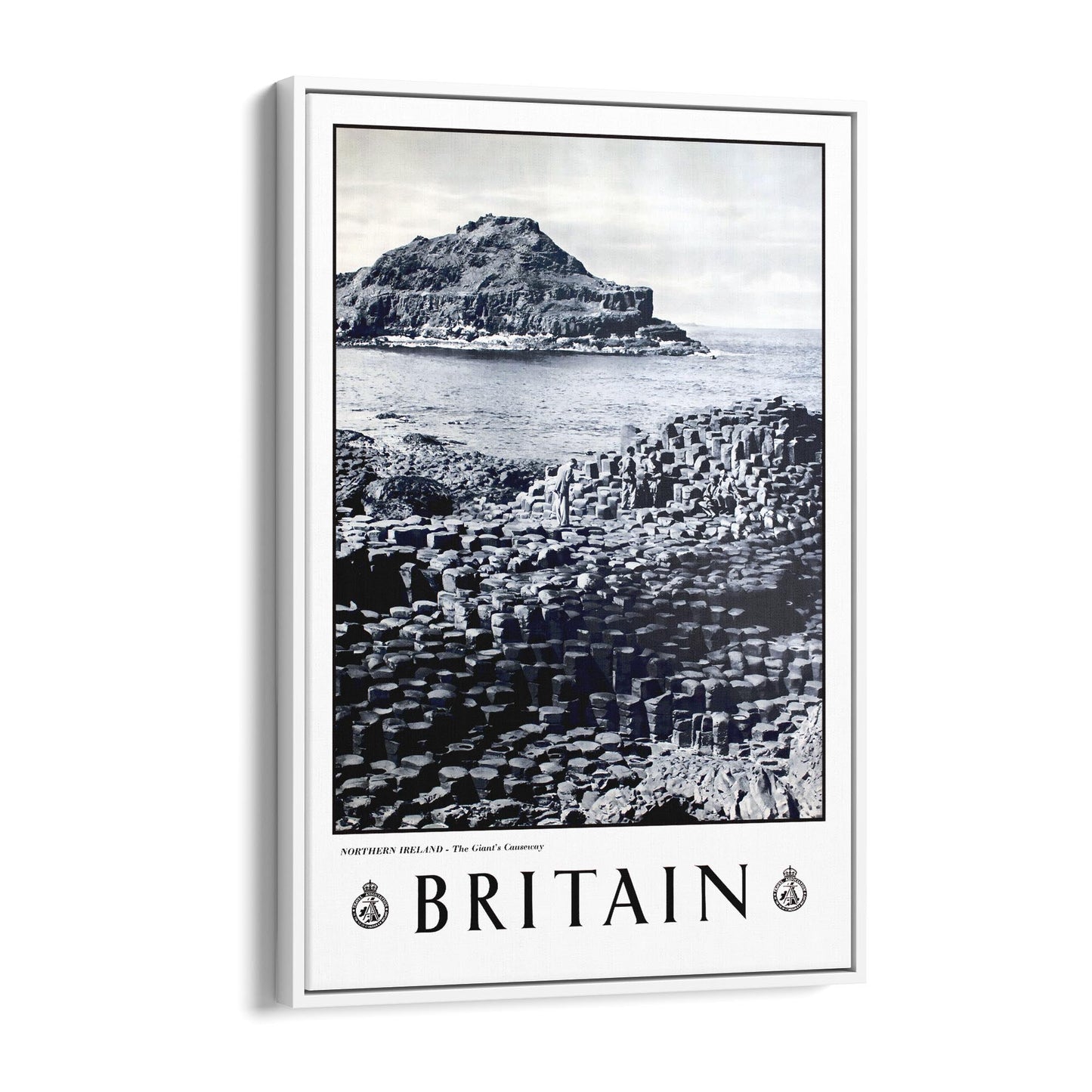 Giant's Causeway, Northern Ireland, Britain | Framed Canvas Vintage Travel Advertisement