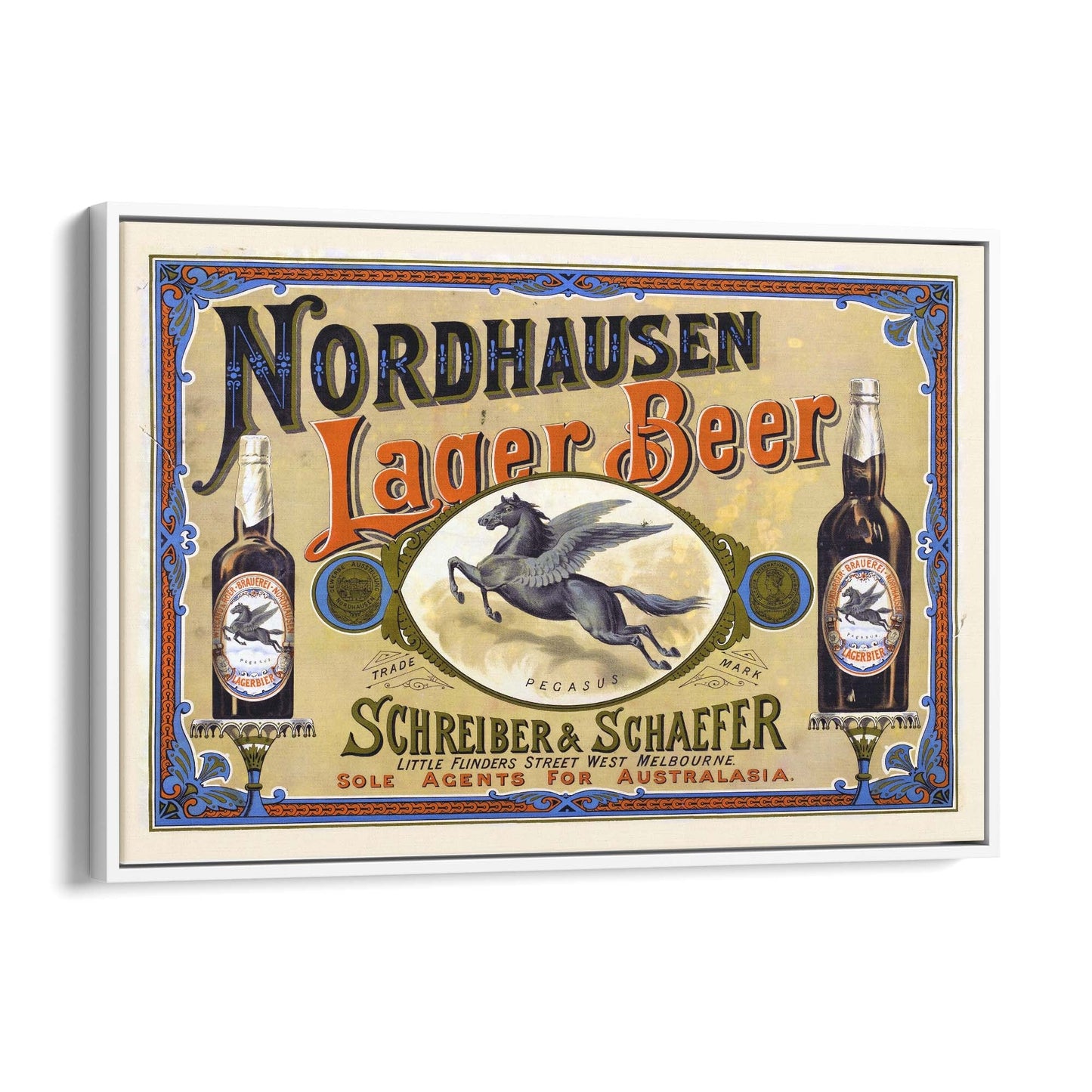 Nordhausen Lager Beer | Framed Canvas Vintage Advertisement