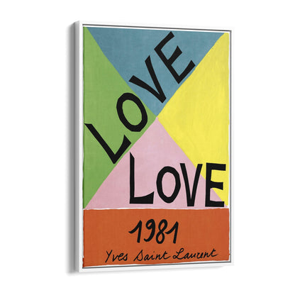 French Fashion "Love 1981" | Framed Canvas Vintage Advertisement